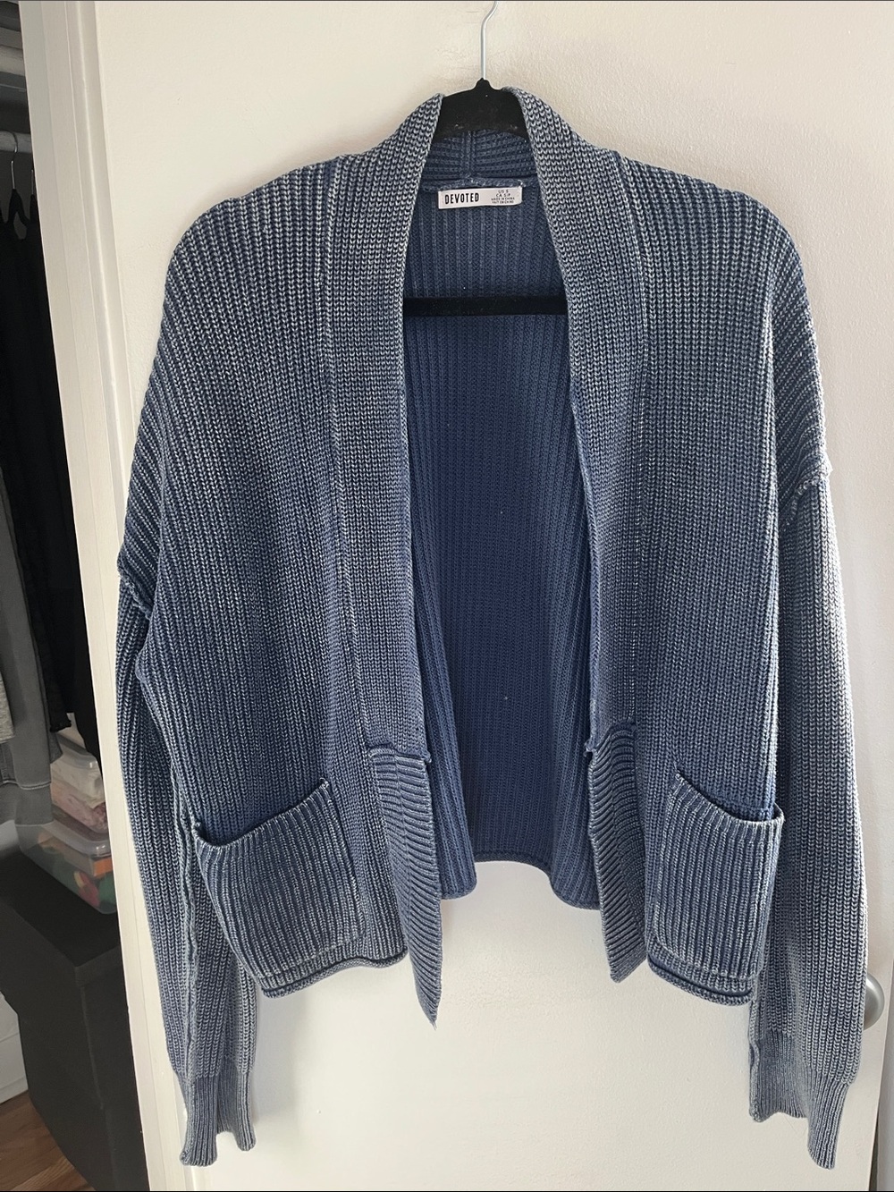 100% cotton open cardigan